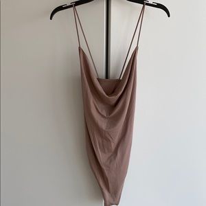 NWT Abercrombie tan cami bodysuit